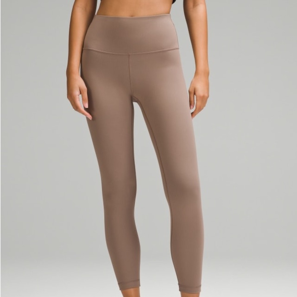 Lululemon Ribbed Top in Soft Brown